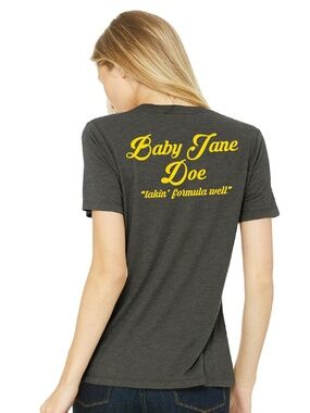 Bella Canvas Relaxed T Shirt "The Pitt - Baby Jane Doe" Tee Womans XL Short Slv